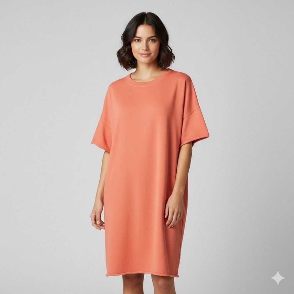 NEW Peruvian Connection Picante Willa Dress Coral Orange Cotton Size XL